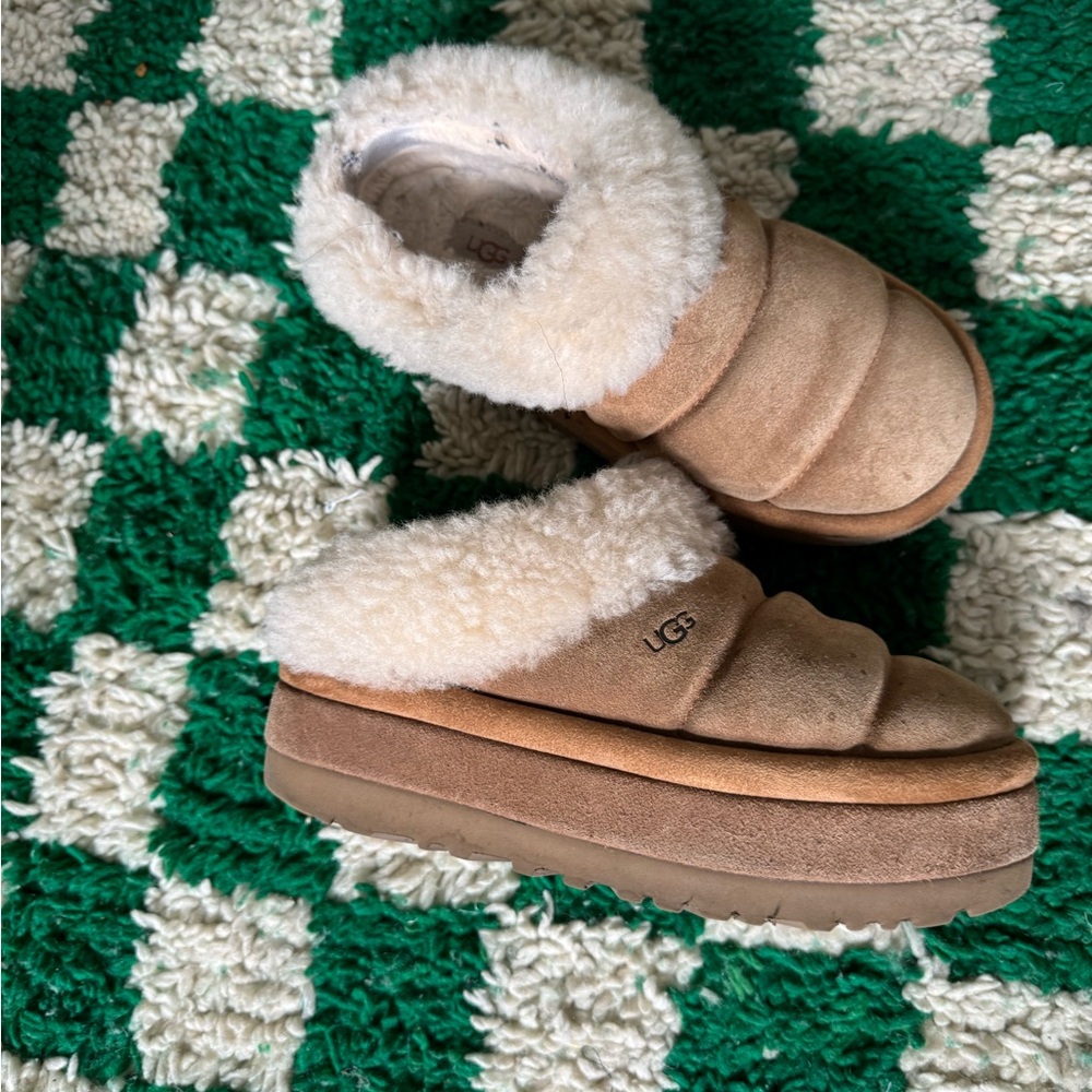 UGG Tan and Cream Slippers